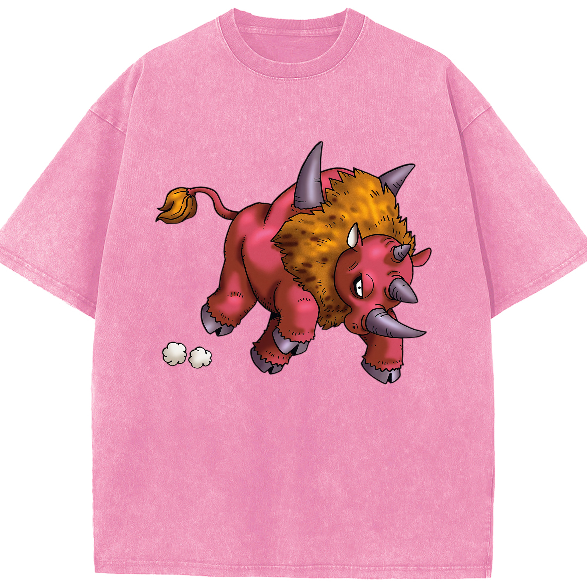 （画像用） ドラゴンクエスト Doragon Kuesuto Dragon Quest 綿100% ヴィンテージ風 半袖Tシャツ（フロントプリント）